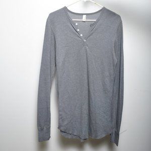 American Apparel medium Grey waffle knit long slv